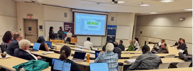 2025 Innovation Index Challenge in partnership with Ignite Atlantic - MTEI students from the back of a classroom.