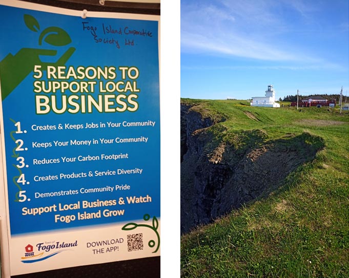 Newfoundland lighthouse and banner