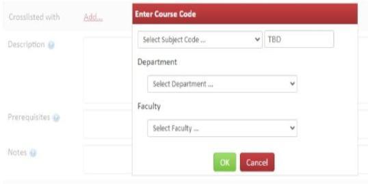 Adding Cross-listing